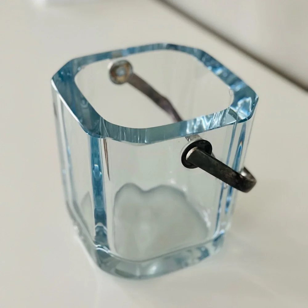Vintage midcentury Swedish glass ice bucket